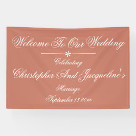 Elegante Wedding Terracotta Namen Chic Background Banner
