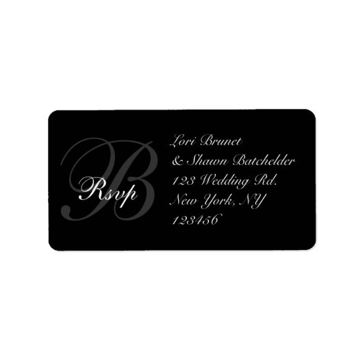 Elegante Wedding UAWG Address Label Adressaufkleber (Vorne)