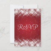Elegante Wedding UAWG Glamour Sparks Red RSVP Karte (Rückseite)