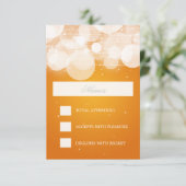 Elegante Wedding UAWG Glow & Sparkle Orange RSVP Karte (Stehend Vorderseite)