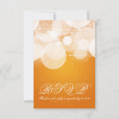 Elegante Wedding UAWG Glow & Sparkle Orange RSVP Karte (Rückseite)