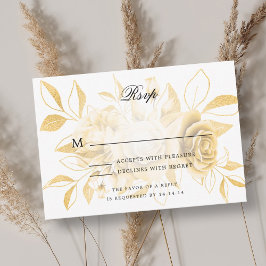 Elegante Wedding UAWG Gold Aquarellfarben RSVP Karte
