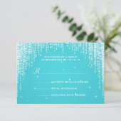 Elegante Wedding UAWG Night Dazzle RSVP Karte (Stehend Vorderseite)