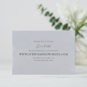 Elegante Wedding UAWG Online Light Blue Script RSVP Karte (Stehend Vorderseite)