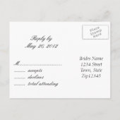 Elegante Wedding UAWG Postcard Einladungspostkarte (Rückseite)