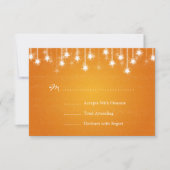 Elegante Wedding UAWG Shimmering Stars Orange RSVP Karte (Vorderseite)