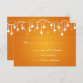 Elegante Wedding UAWG Shimmering Stars Orange RSVP Karte (Vorne/Hinten)