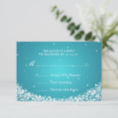 Elegante Wedding UAWG Star Sparkle Blue RSVP Karte (Stehend Vorderseite)