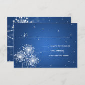 Elegante Wedding UAWG Summer Sparkle Sapphire Blue RSVP Karte (Vorne/Hinten)