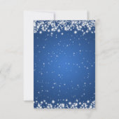 Elegante Wedding UAWG Winter Sparkle Blue RSVP Karte (Rückseite)