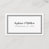 Elegante Wedding Website Moderner QR-Code Schwarz- Begleitkarte (Vorderseite)