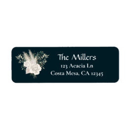 Elegante Wedding White Roses Rücksendeadresse