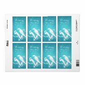 Elegante Wedding Wine Label Love Birds (Vorne)