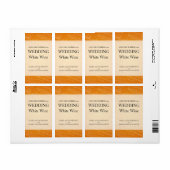 Elegante Wedding Wine Label Sheet Music Orange (Vorne)