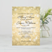 Elegante Wedding Winter Wonderland Einladung (Stehend Vorderseite)