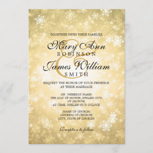Elegante Wedding Winter Wonderland Einladung