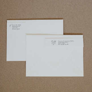 Elegante Wedding Wrap rund um das Adressetikett mi