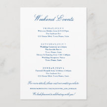 Elegante Weekend Events Navy Blue Wedding