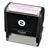 Elegante, weibliche, rosa Schrift Rücksendeadresse Permastempel (Produkt)