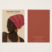 Elegante weibliche Schmuckkarte (Vorne & Hinten)