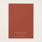 Elegante weibliche Schmuckkarte (Rückseite)