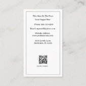 Elegante weibliche 📸 visitenkarte (Rückseite)