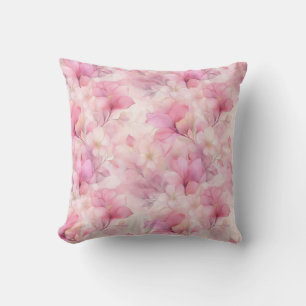 Elegante, weich rosa Blume Kissen