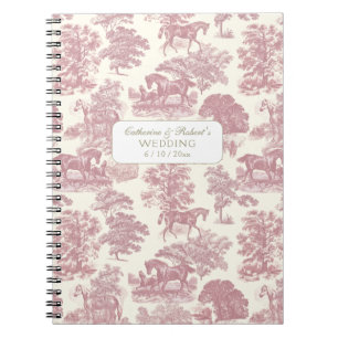 Elegante, weich rosa Pferde mit Namen Notizblock