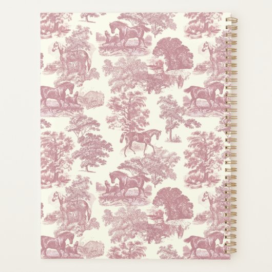 Elegante, weich rosa Pferde mit Namen Planer (Rückseite)