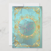 Elegante weiche Aquamarine Blasen Ankündigung (Vorderseite)