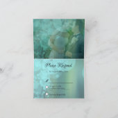 Elegante weiche Aquamarine Blasen Dankeskarte (Innenseite)