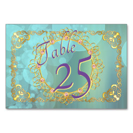 Elegante weiche Aquamarine Blasen Tischnummer