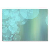 Elegante weiche Aquamarine Blasen Tischnummer (Rückseite)