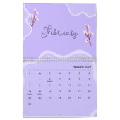 Elegante weiche florale Ästhetik Kalender (Feb 2027)