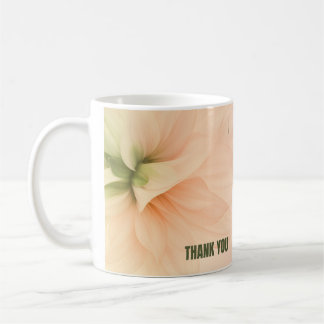 Elegante weiche florale Dankeschön-Kaffeetasse Kaffeetasse