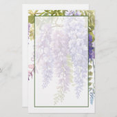 Elegante weiche, lila Aquarellweide Briefpapier (Vorne/Hinten)