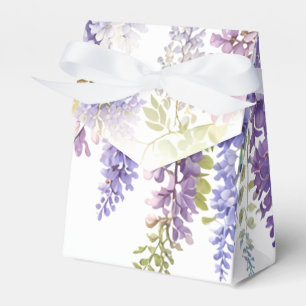 Elegante, weiche, lila-blaue Aquarell-Wisterie Geschenkschachtel