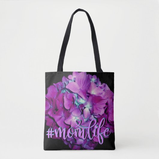Elegante weiche Magenta aquamarine Hydrangeas Tasche (Vorderseite)