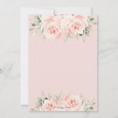 Elegante, weiche Pastel Blush Rose Hochzeit Save The Date (Rückseite)