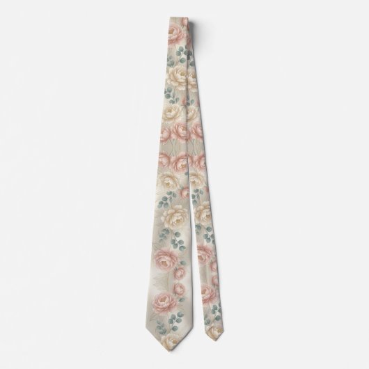 Elegante weiche Pastell-Rose Krawatte (Vorderseite)