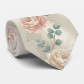 Elegante weiche Pastell-Rose Krawatte (Gerollt)