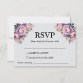 Elegante weiche Pastellblume - individuell anpassb RSVP Karte (Vorderseite)