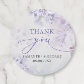 Elegante weiche Pastellblumen lila Frühlingsblumen Geschenkanhänger (Rückseite)