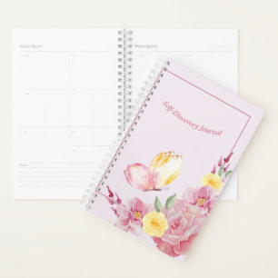 Elegante weiche romantische Natur-Rosa-Blumen & Bu Planer