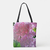 Elegante weiche, rosa, blühende, schöne, rosa Hydr Tasche (Rückseite)