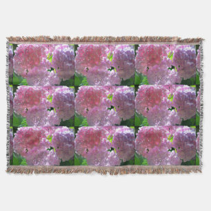Elegante weiche rosa Blumen rosa Hydrangeas-Rose Decke