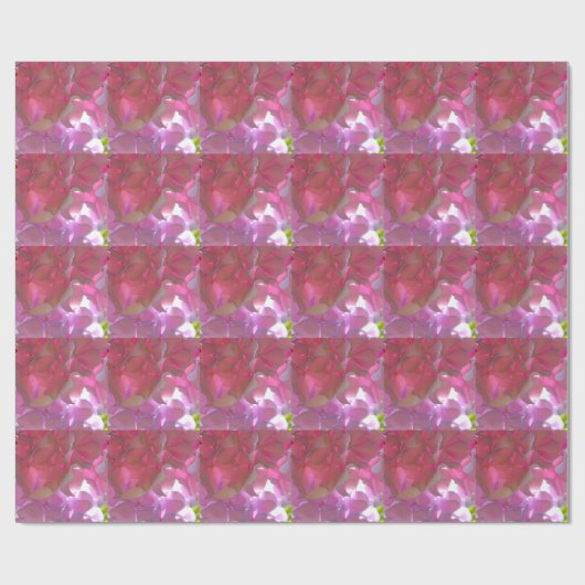 Elegante weiche rosa Blumen rosa Hydrangeas-Rose Geschenkpapier (Flach)