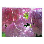 Elegante weiche rosa Blumen rosa Hydrangeas-Rose Große Geschenktüte (Rückseite)