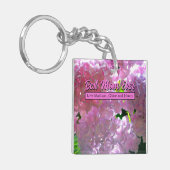 Elegante weiche rosa Blumen rosa Hydrangeas-Rose Schlüsselanhänger (Vorderseite links)