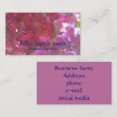 Elegante weiche rosa Blumen rosa Hydrangeas-Rose Visitenkarte (Vorne/Hinten)